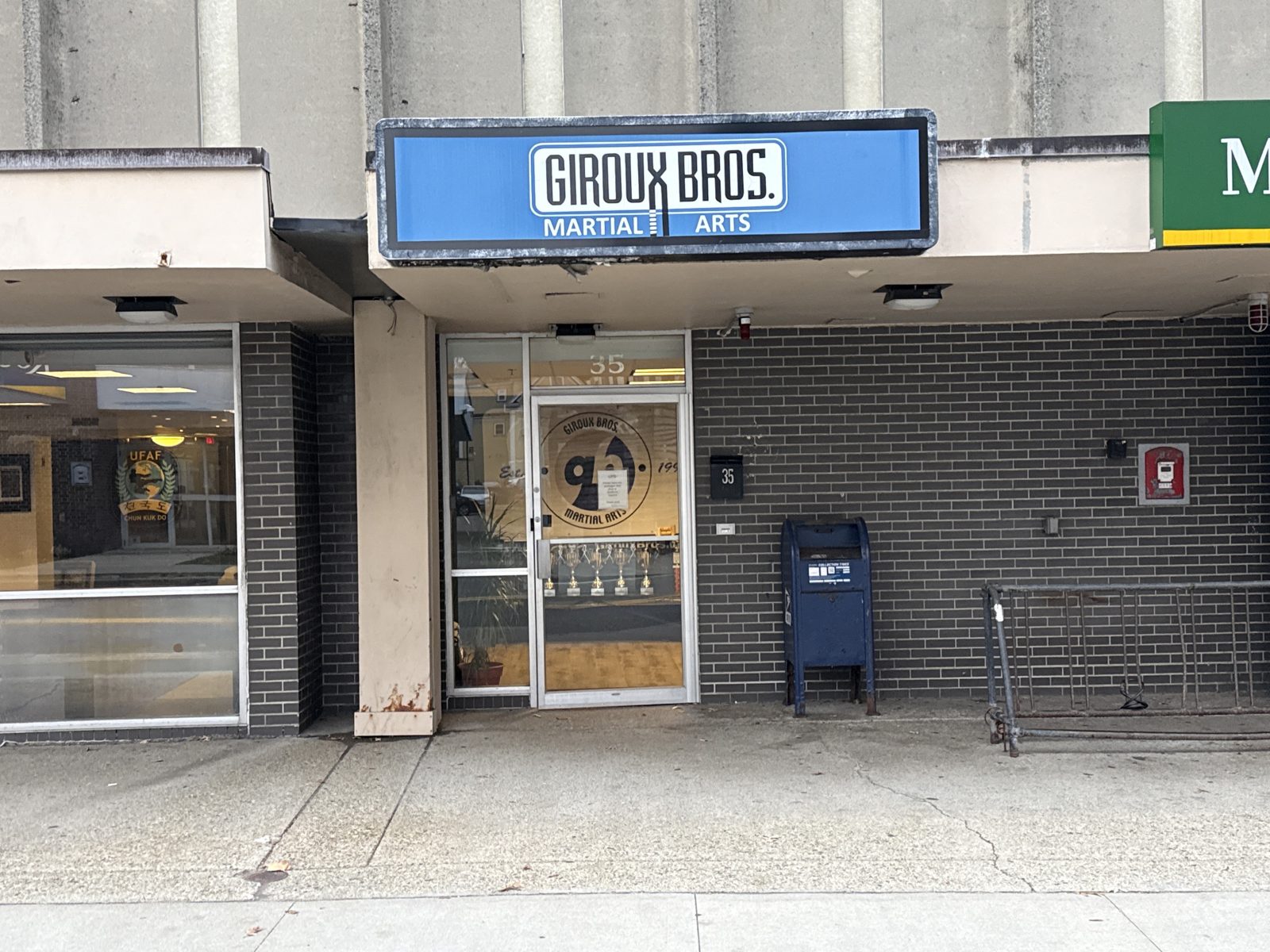 The Giroux Bros storefront at 35 Austin Street in Newtonville